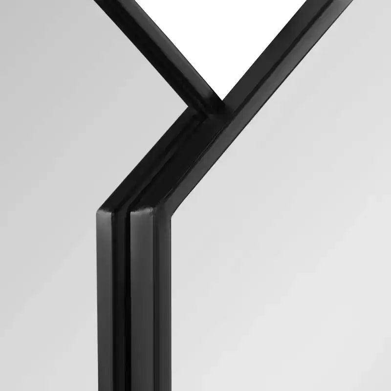 Miroir mural hexagonal encadré noir 28" x 27" - Design moderne, aucun assemblage requis