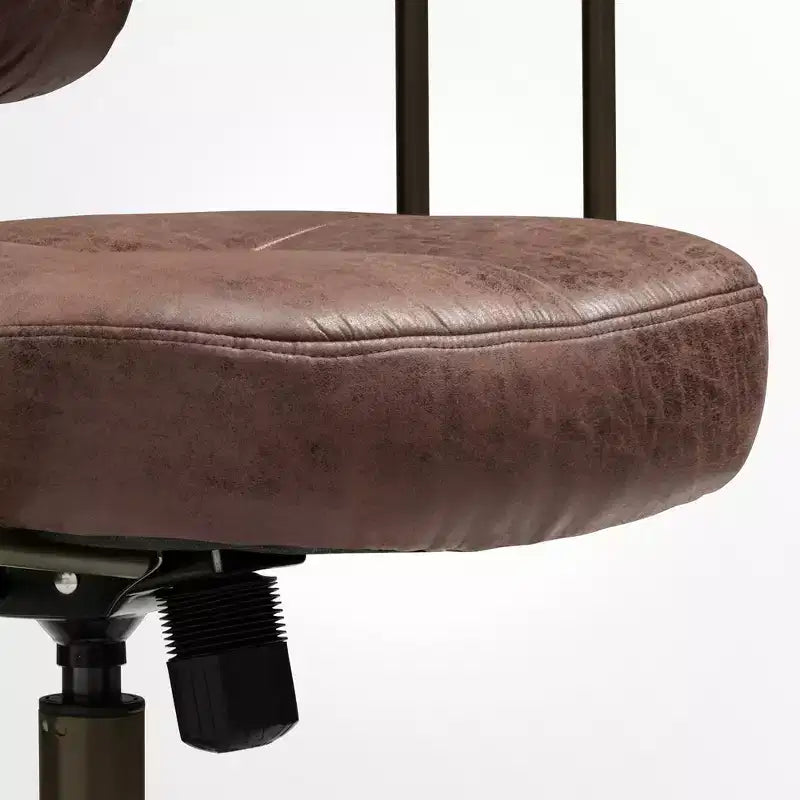 Chaise de bureau Becky en similicuir suédé