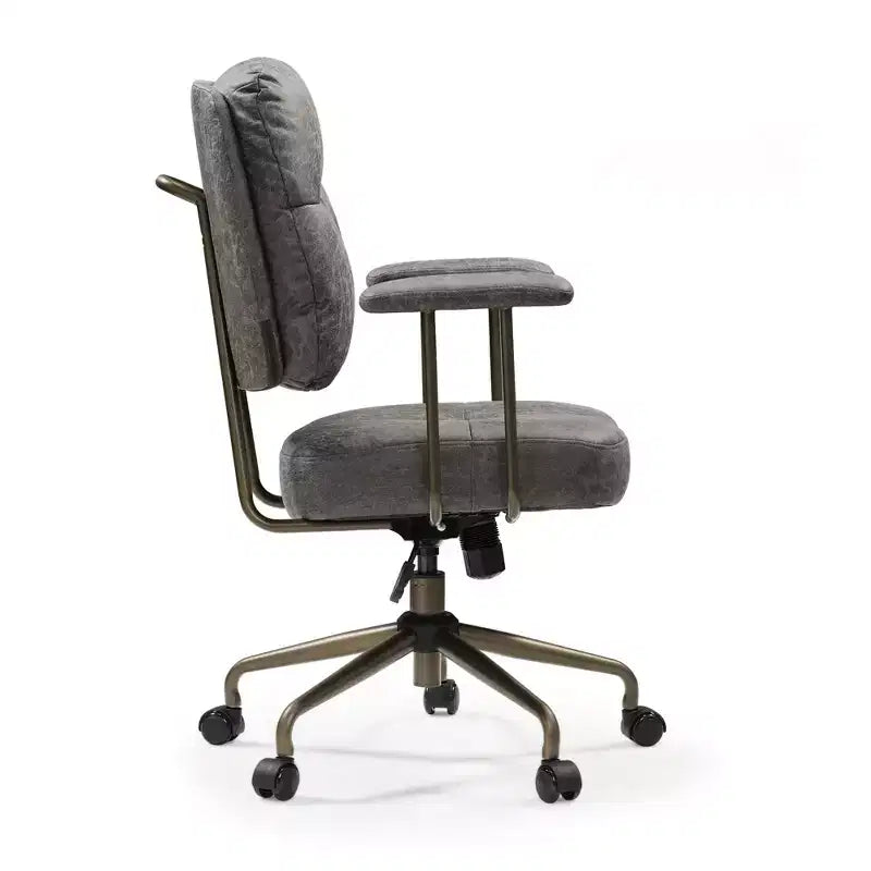 Chaise de bureau Becky en similicuir suédé