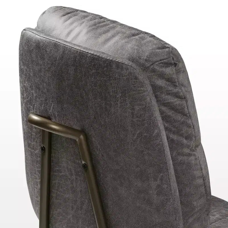 Chaise de bureau Becky en similicuir suédé