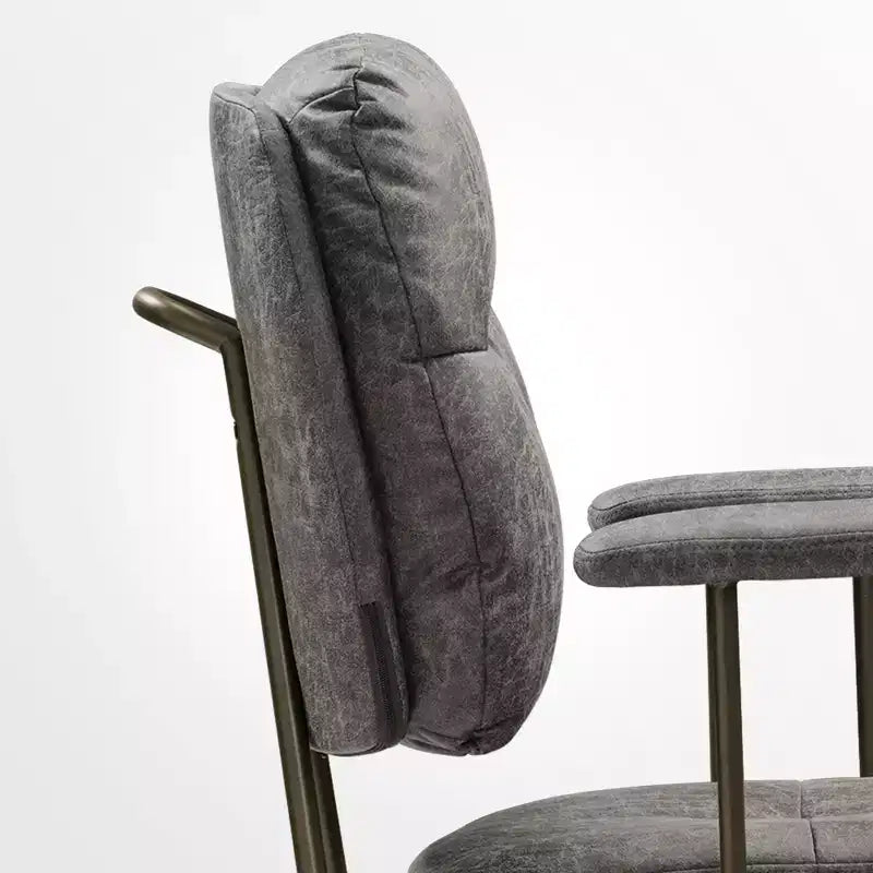 Chaise de bureau Becky en similicuir suédé