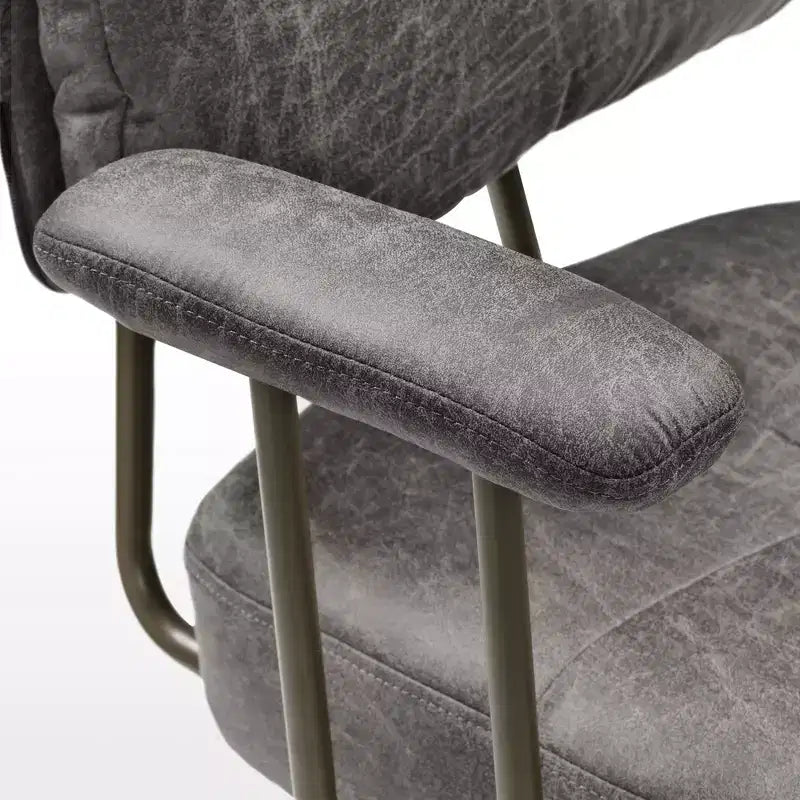 Chaise de bureau Becky en similicuir suédé