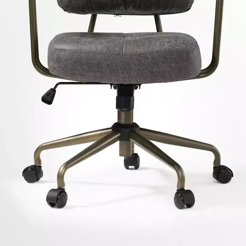 Chaise de bureau Becky en similicuir suédé