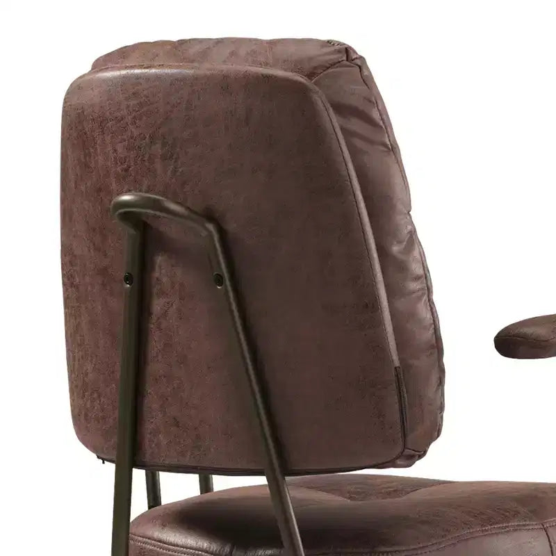 Chaise de bureau Becky en similicuir suédé