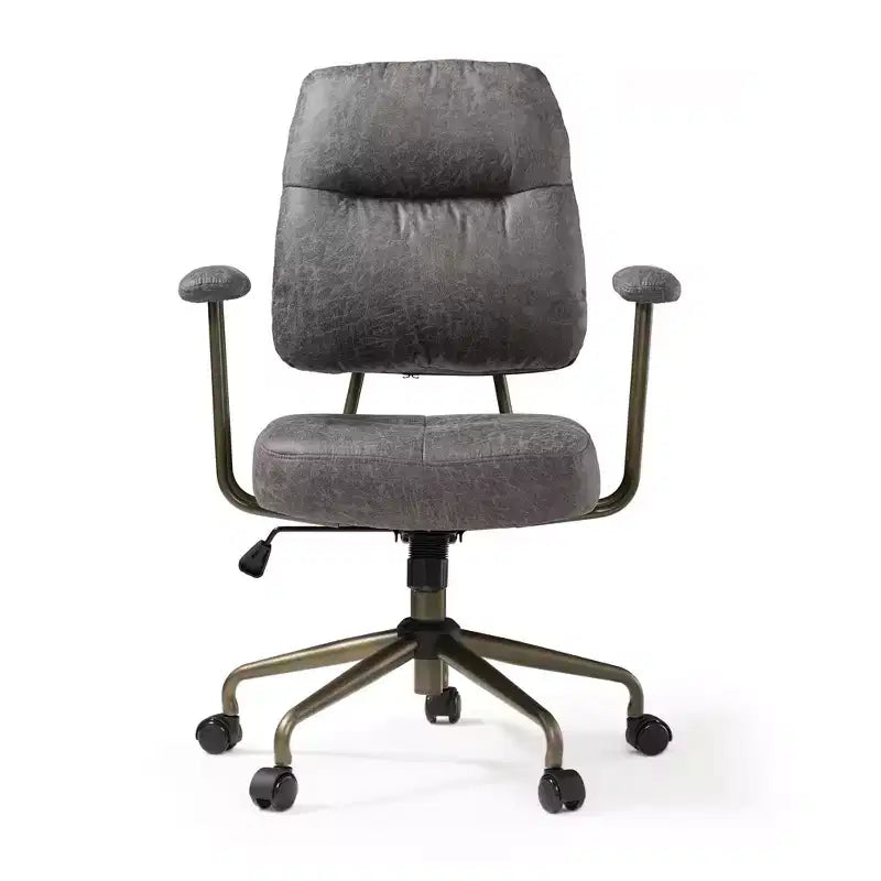 Chaise de bureau Becky en similicuir suédé