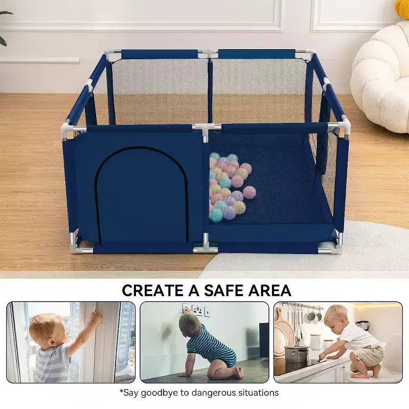 Parc Bébé 50x50 à 4 Panneaux - Aire de Jeu Portable Spacieuse et Sécurisée