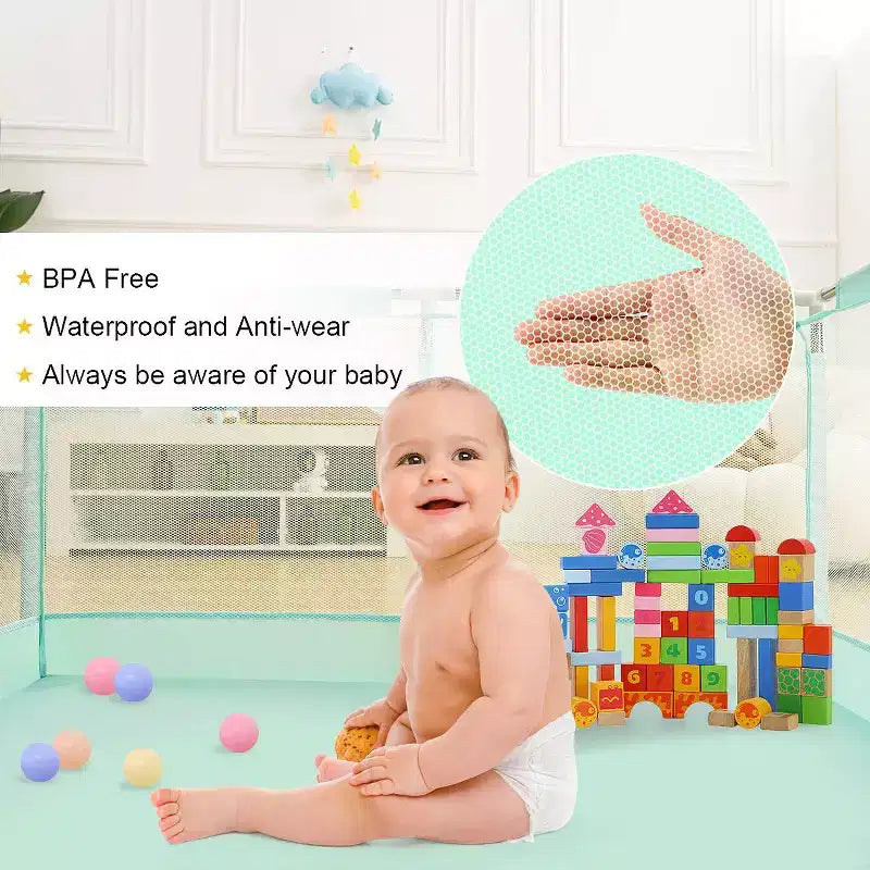 Parc Bébé 50x50 à 4 Panneaux - Aire de Jeu Portable Spacieuse et Sécurisée