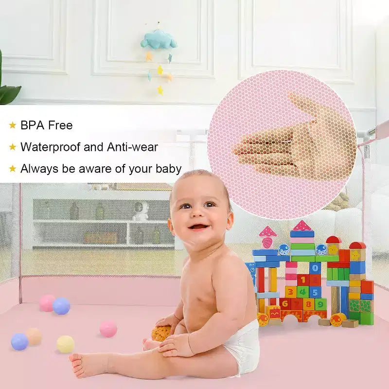Parc Bébé 50x50 à 4 Panneaux - Aire de Jeu Portable Spacieuse et Sécurisée