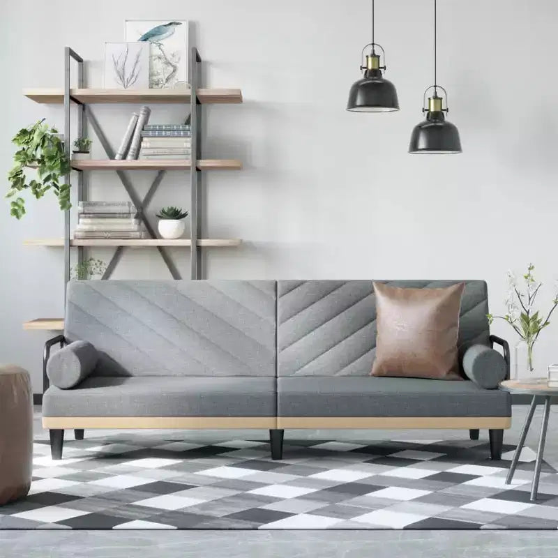 Canapé convertible avec accoudoirs - Canapé inclinable causeuse en tissu