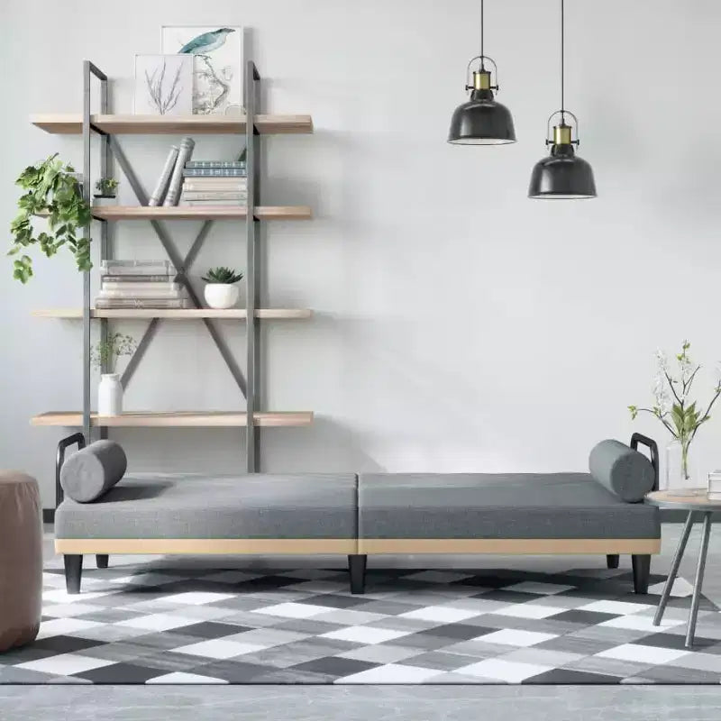 Canapé convertible avec accoudoirs - Canapé inclinable causeuse en tissu