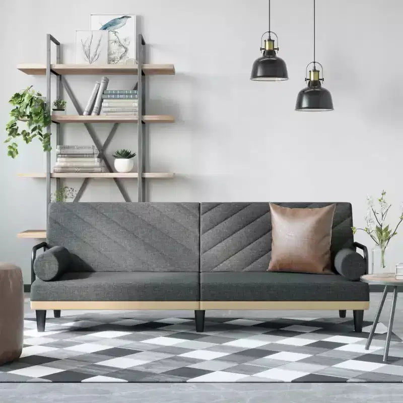 Canapé convertible avec accoudoirs - Canapé inclinable causeuse en tissu