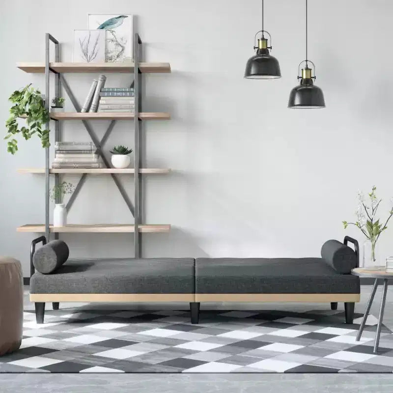 Canapé convertible avec accoudoirs - Canapé inclinable causeuse en tissu