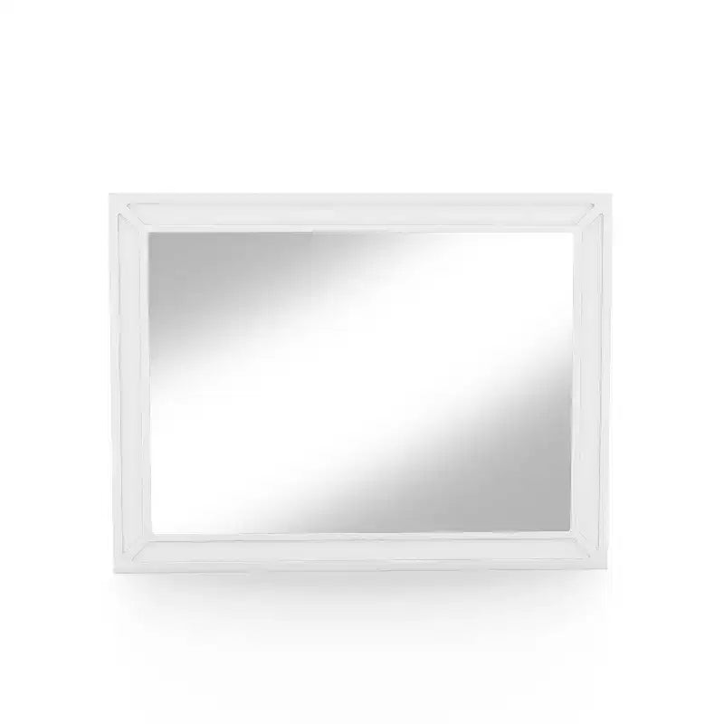 Miroir Contemporain Grayde avec Lumière LED et Prise USB Blanc Lumineux