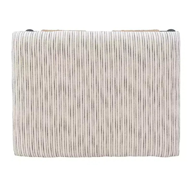 Tabouret d'appoint Campaign - Accents bohèmes en corde tressée, Assise rembourrée