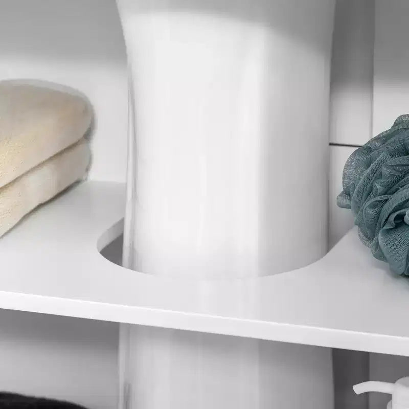 Meuble bas de lavabo moderne à 2 portes, meuble de salle de bain à poser sous lavabo avec étagère réglable