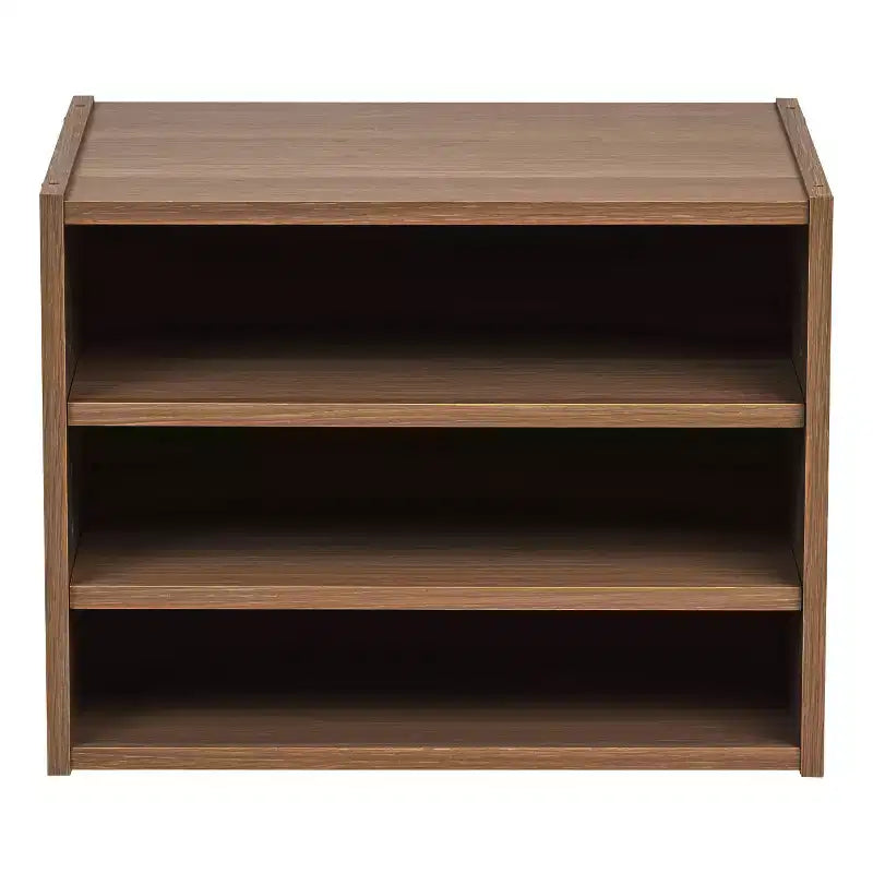 Boîte de rangement modulable en bois empilable avec étagère
